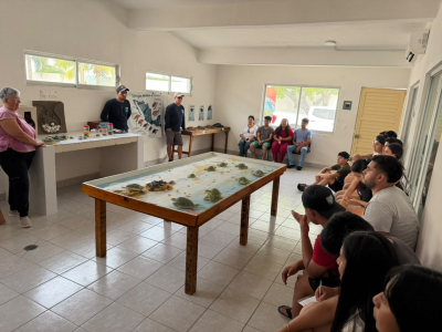 Práctica de campo en el Campamento Tortuguero de Puerto Arista